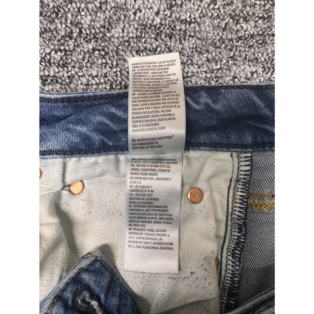 American Eagle Airflex+ Slim Straight Jeans Medium Wash Blue 30x30 Mens Womens